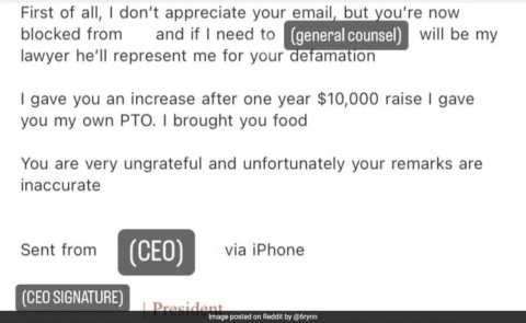 CEO’s Email Response To Employee’s Resignation Letter Sparks Outrage On Internet