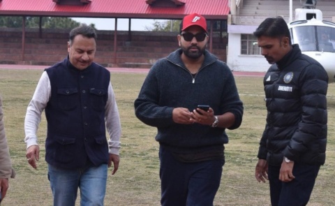 Rohit Sharma’s Grand Entry In Helicopter For Dharamsala Test Goes Viral – Watch