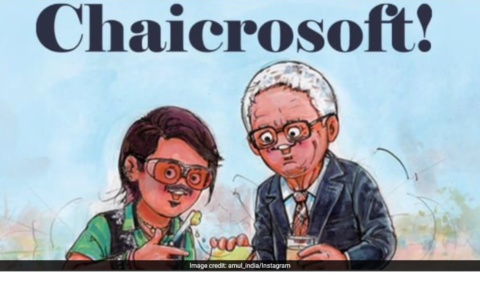 Amul’s ‘Chaicrosoft’ Doodle Celebrates Bill Gates’s Session With Tea Seller