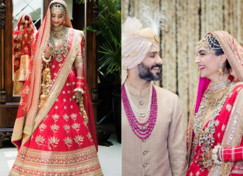 Revisiting Sonam Kapoor’s red-hued luxurious wedding lehenga